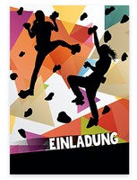 12 Einladungskarten Klettern Geburtstagseinladung Kindergeburtstag + 12 Kuverts