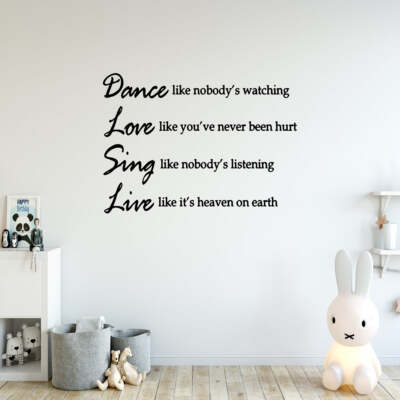 Dance Like Nobody's Watching Dance Wall Decal VWAQ