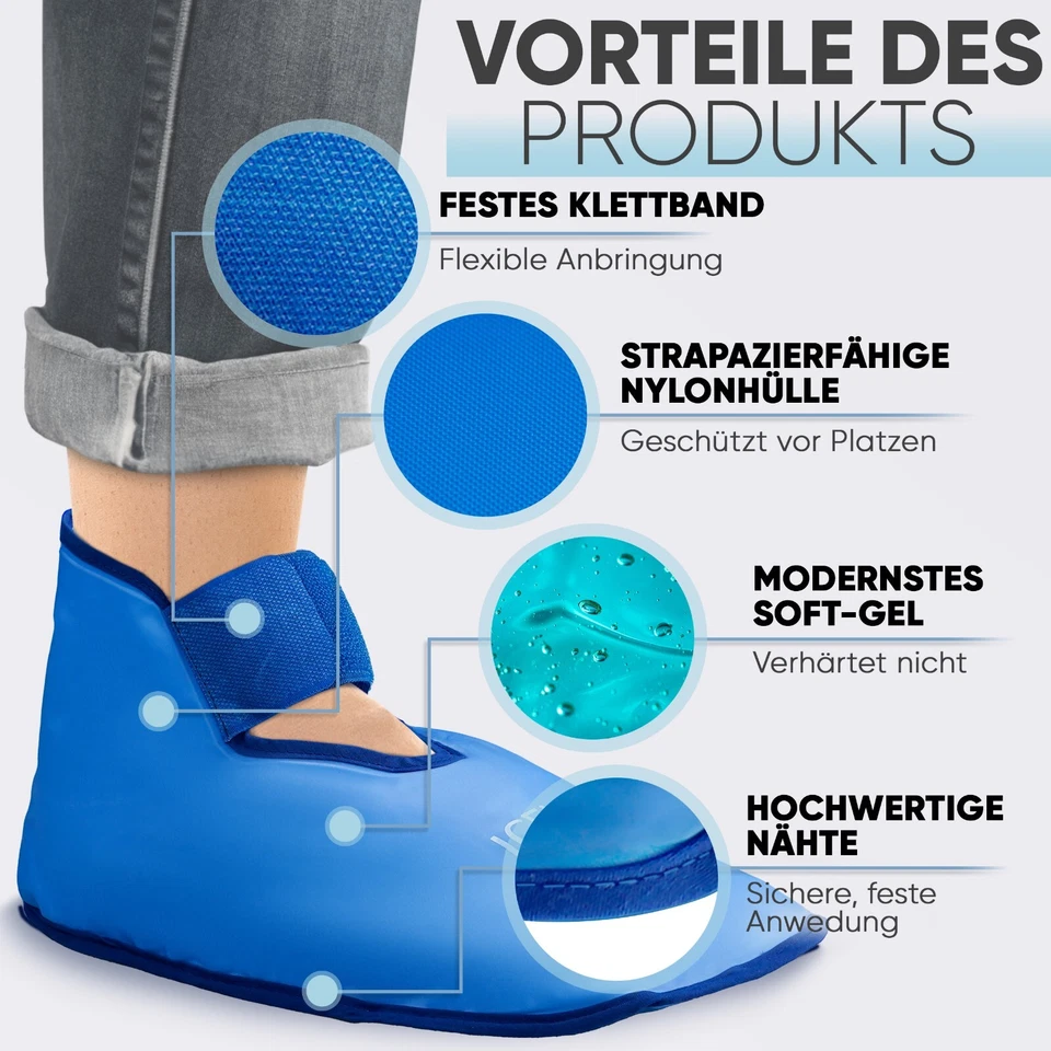 2x Kühlsocken Kühlschuhe Sanfter Stoff - Gel Kältettherapie Chemotherapie Chemo - Bild 3 von 4