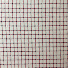 Plaid Check Red Stripes Blue Stars Lightweight Cotton Fabric - By the Yard