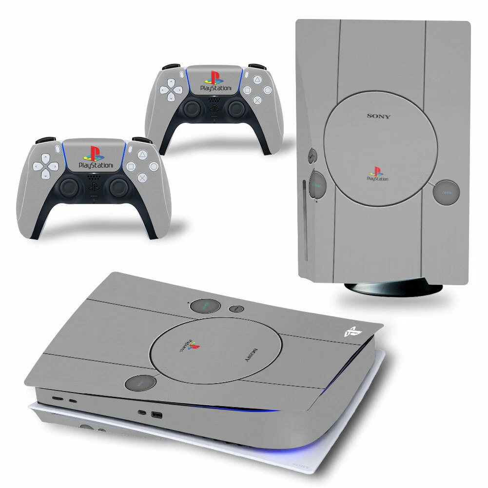 PS1 Retro For PlayStation PS5 Console Controllers Decal Sticker Skin Disc