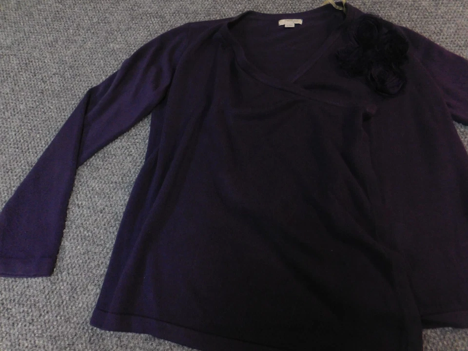 Cardigã Mercer Street Studio Feminino Suéter Grande Roxo Floral - Imagem 3 de 4