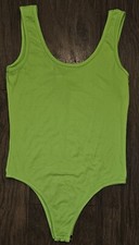 Women's Beware Neon Green Bodysuit Large