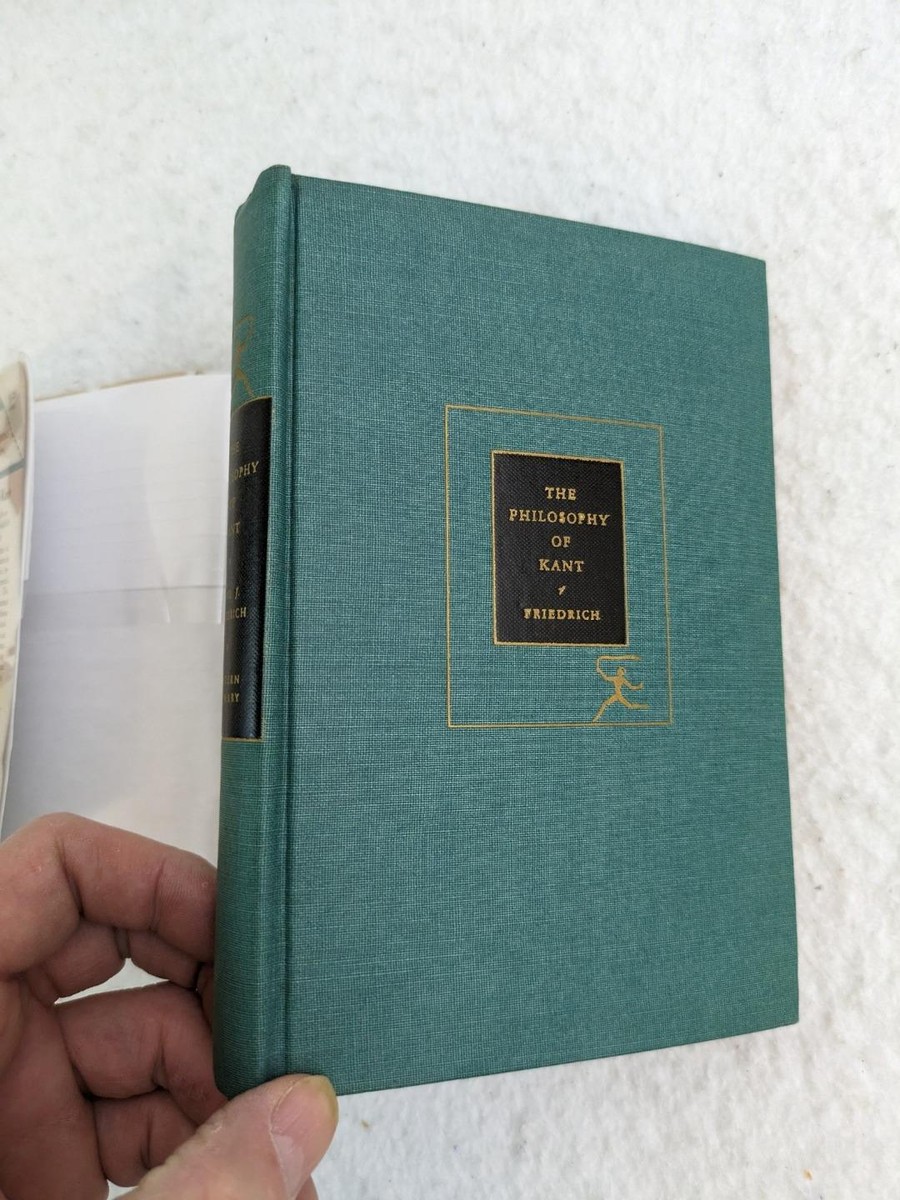 THE PHILOSOPHY OF KANT Modern Library #266 1949 First