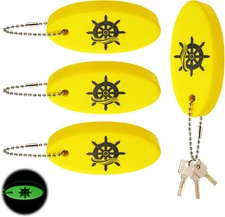 4Pcs Boat Key Floating Keychains, Glow in the Dark Floating Key Chain Oval Fo...