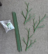 6 Metal  Trellis Garden Stakes: 6 Pack for Plant Support 24” Plus Branches