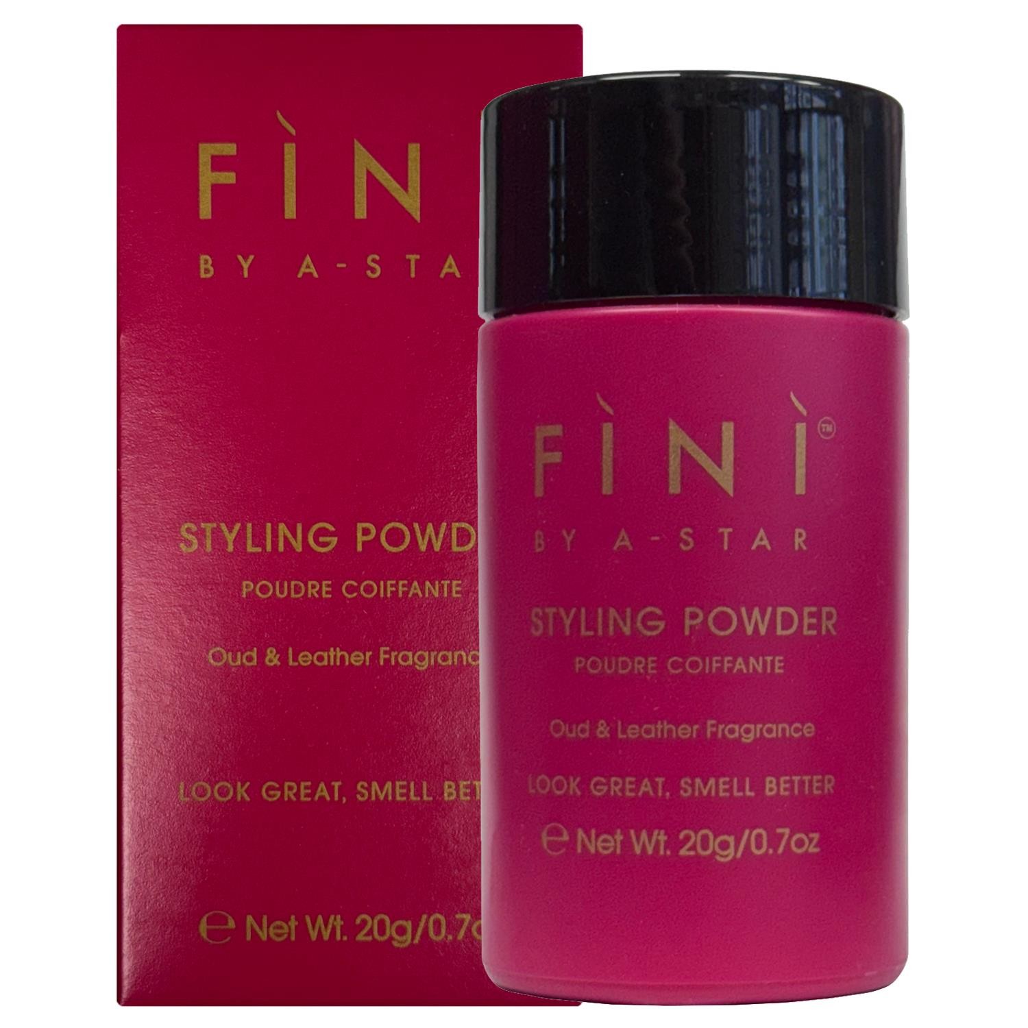 FINI by A-Star Matte Styling Powder 20g - Oud & Leather Fragrance - Boxed
