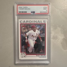 Yadier Molina Rookie Card PSA 9 Topps 2004 #324. rookie card picture