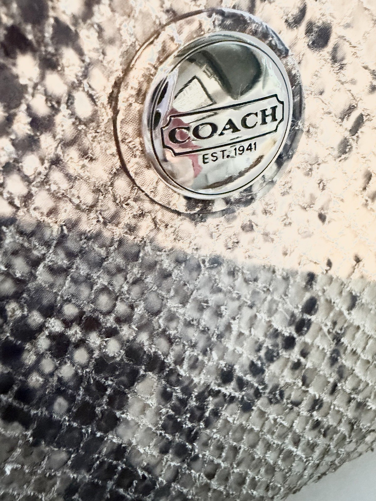 COACH Exotic Swagger Python Embossed Leather  Zip… - image 7