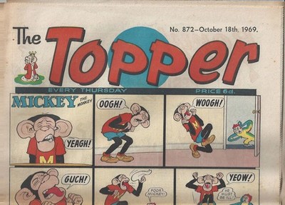 THE TOPPER COMIC + COA No No 872  - 18 Oct 1969 VINTAGE & ORIGINAL PERFECT GIFT