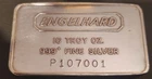 10 oz Engelhard Silver bar - numbered and .999+ fine silver