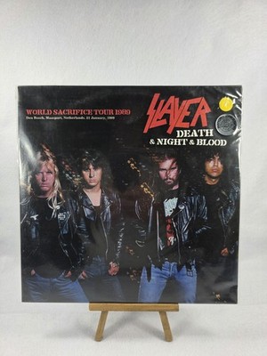 SLAYER  DEATH & NIGHT & BLOOD  Yellow Vinyl Ultra Rare Live Double LP Import NM