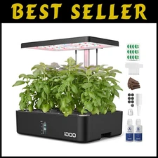 12Pods Hydroponics Growing System Kit with LED Grow Light