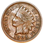 1905 Indian Head Cent - XF - Full Liberty - 4 Diamonds - #5792-IH FREE SHIPPIG