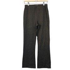 Urban Outfitters Geometric Knit Flare Pants Black Gold Retro Diamond Size Medium