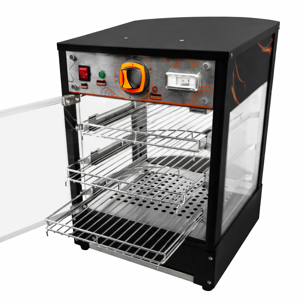 Hot Food Pie Pizza Slice Curved Glass Warmer Display Cabinet Collection Only