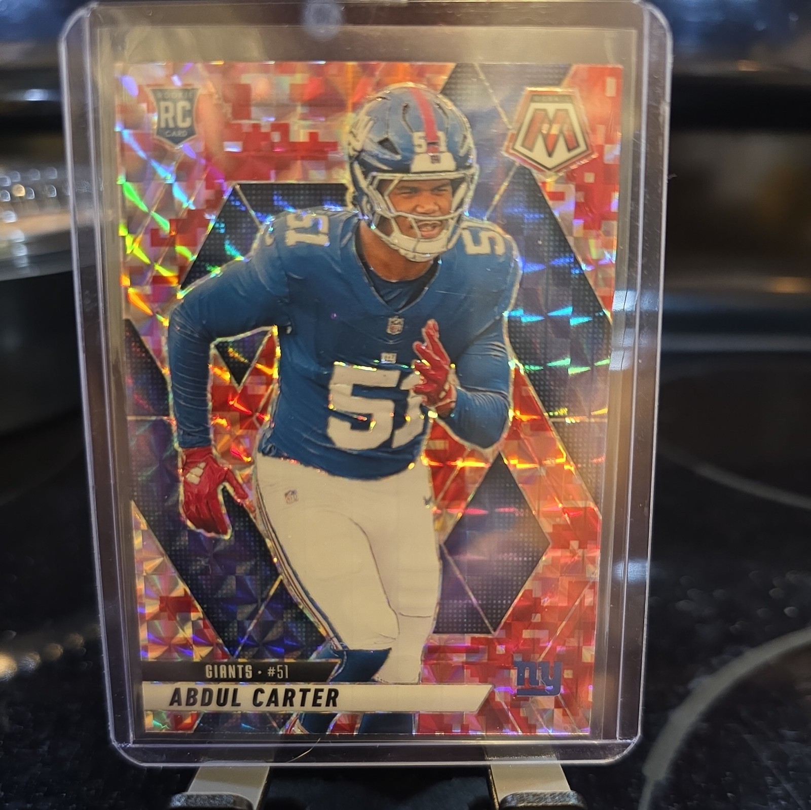 2025 Panini Mosaic #317 Abdul Carter Mosaic Camo Red
