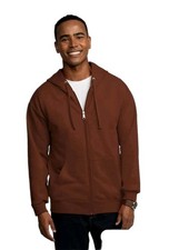 Fruit of the Loom Men's Sz L EverSoft Fleece Full Zip Hoodie Jacket