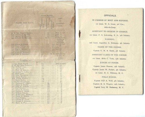 2 bklts 1908 Philippines 4th, 14th Infantry. Track Boxing Swimming; Marksmanship