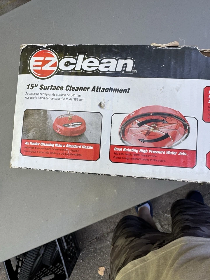 EZ Clean AEZ31023A 15in. 2500-3300 PSI Surface Cleaner for Pressure Washer G - Image 3 of 4