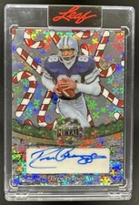 2025 Leaf Metal Happy Holidays Drew Pearson Auto Snowflake Candy Cane #/15