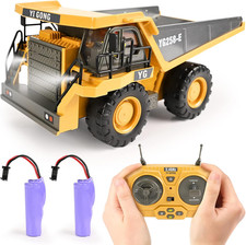 Remote Control Dump Truck Toys 9 Channel 2 Batteries RC Construction Toy Vehicle