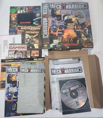 MECH WARRIOR 3 PC CD-Rom Game Micro Prose 1999 COMPLETE Big Box Tested Works