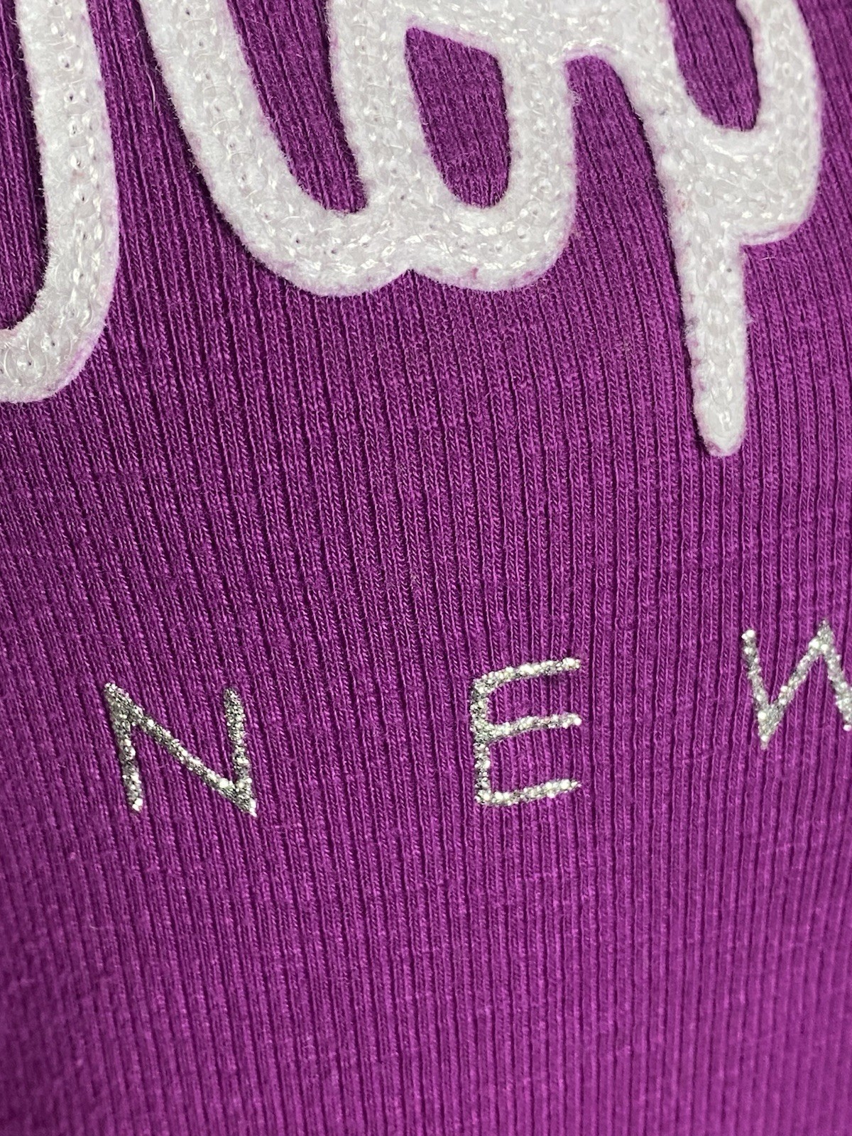 Aeropostale XL Purple Thermal Button V Henley Y2K 00s Shirt Spellout Long Sleeve