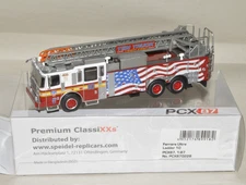 1:87 HO scale PCX87 0228 Ferrara Ultra Fire Truck Ladder #10 Liberty St USA FLAG