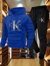 Men's Casual 2-Piece Set Hooded Sweatshirt  Pants Autumn Winter Outdoor Sportsw