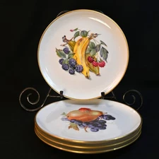 Winterling Eschenbach Bavaria 4 Plates Salad Baronet China Fruit wGold 1945-1970