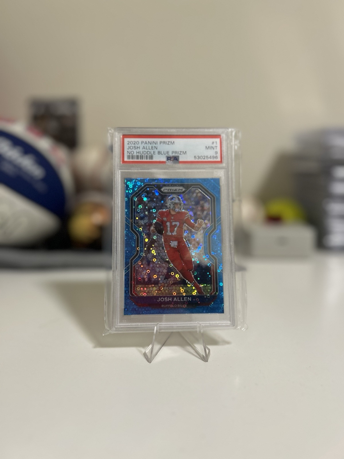 2020 Panini Prizm - No Huddle Blue Prizm #1 Josh Allen /79