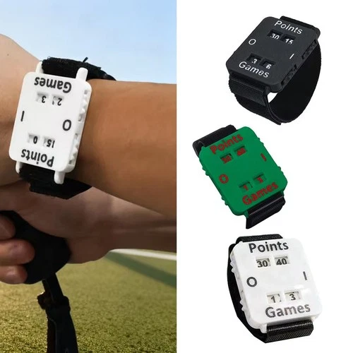 Tennis Padel Wrist Scorekeeper with Adjustable Elastic Strap for Adults