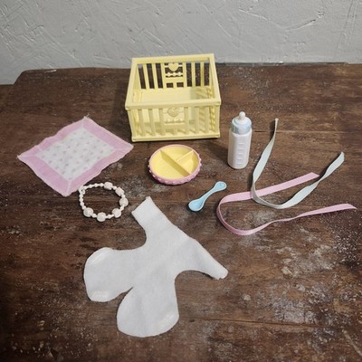 80s My Little Pony Baby Yellow Playpen Blanket Necklace Bottle Bowl Etc Lot G1
