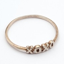 Silver Xoxo Ring Band Size N Dainty Vintage Jewellery Sterling 925