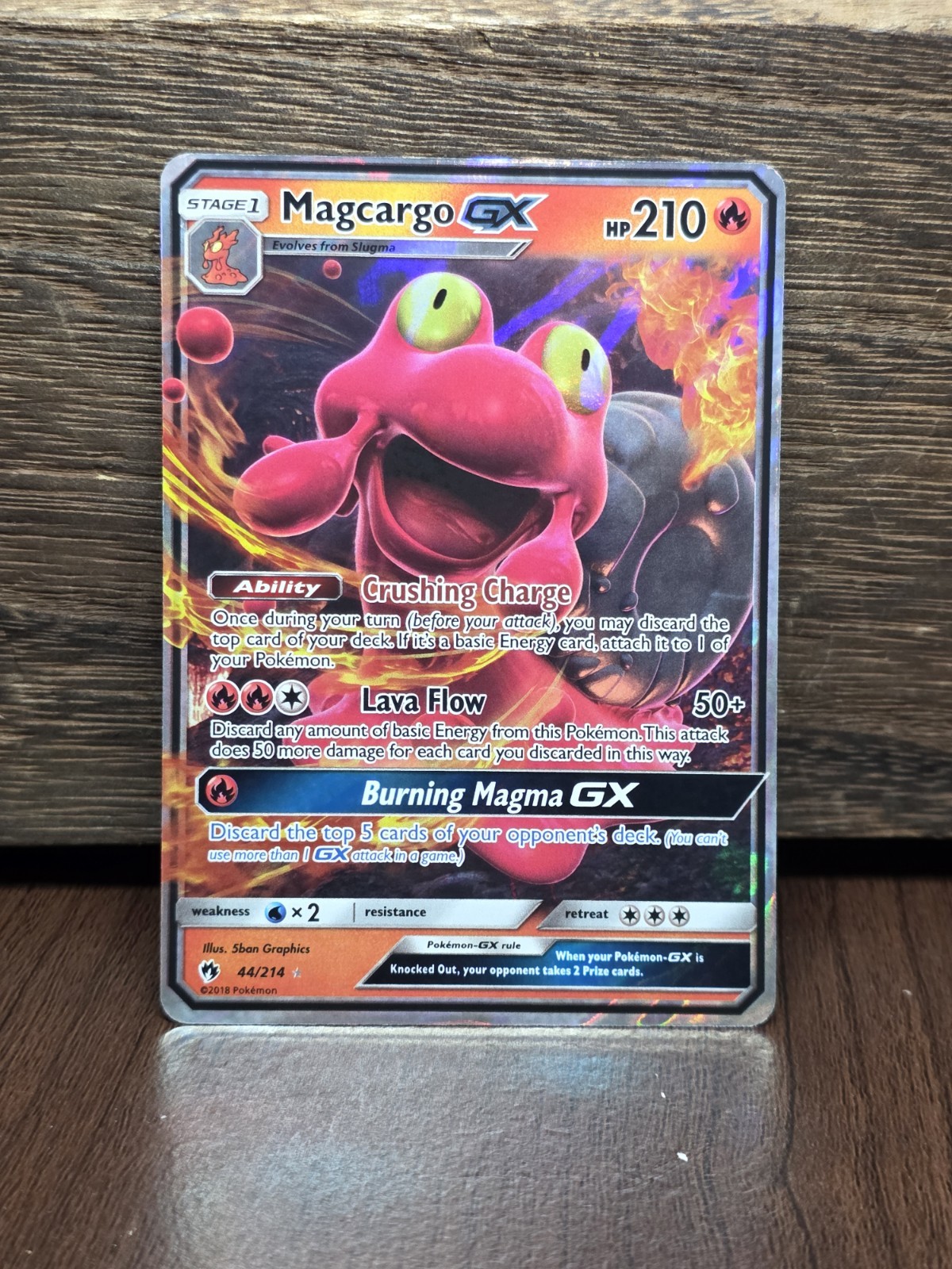 SM - Lost Thunder #44/214 Magcargo GX Ultra Rare Pokemon TCG 2018 NM
