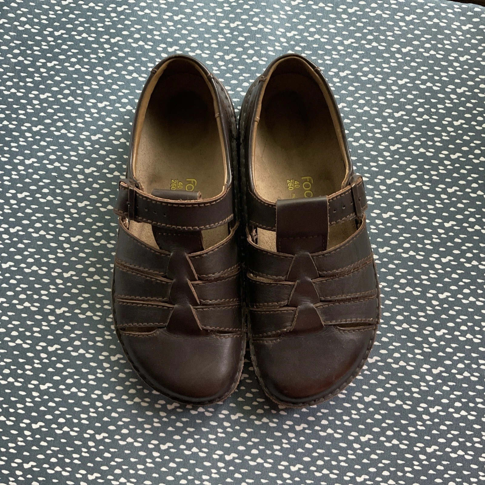 Footprints by Birkenstock Sandals Unisex Madeira Fisherman Leather Strap Shoe 40
