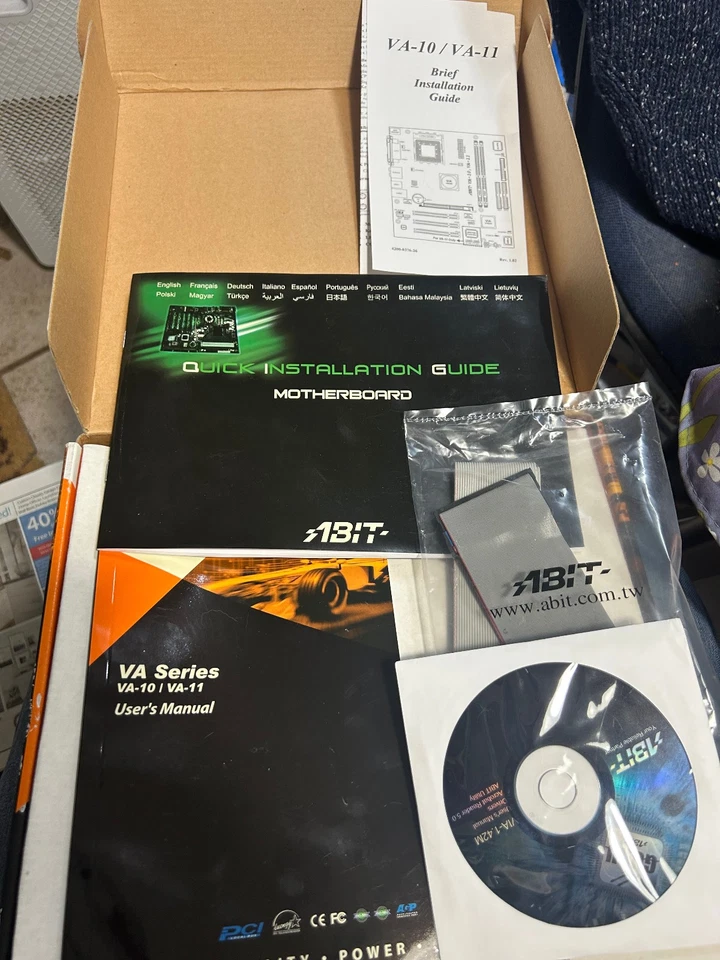 ABIT  VA-10 V1.3 Athlon XP Micro ATX socket 462 Win XP New - Image 3 of 4