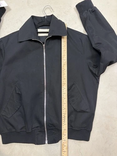 Our Legacy Black Work Twill Harrington Bomber Zip Jacket Riri Size 46 US Small image 11