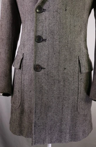 Tom Ford Black Tan Tweed Herringbone Wool Silk Double Breasted Overcoat 38 40 image 5