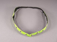 Green faux leather rivet grommet ball stud headband stretch elastic studded