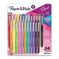 Paper Mate Flair Felt Tip Pens, Medium Tip, Limited Edition, 24 Count NEW!