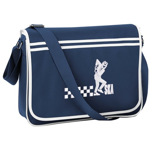 Unisex Ska Man Retro Messenger Bag With Embroidered Logo. Ska. Two Tone. Mod - Picture 6 of 7