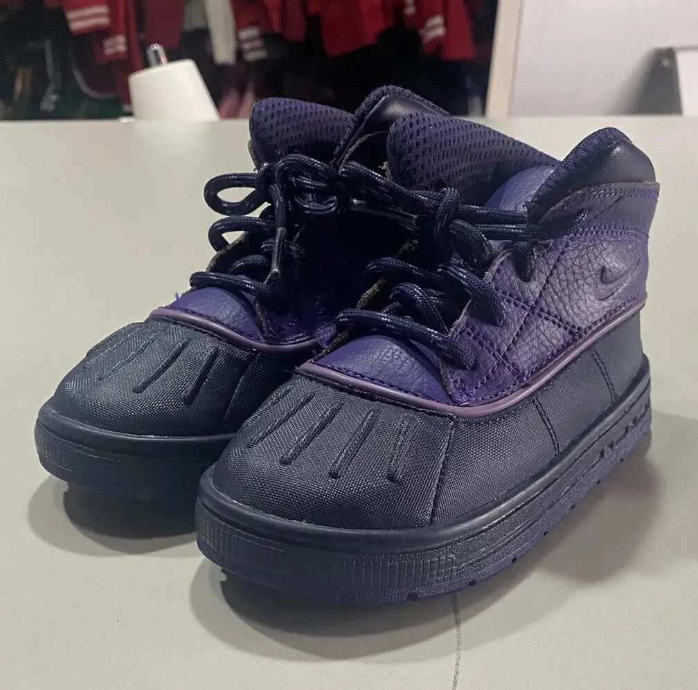 Nike ACG Boots Black Purple Baby Toddler Shoes Sz 8C 524878 500