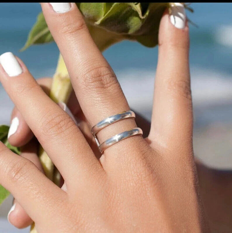 Minimalist rings sterling silver clearance