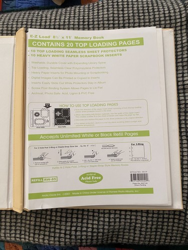 ALASKA Map Easy Load Acid Free Photo Book Beige 8.5" x 11" Sheets - Picture 11 of 11