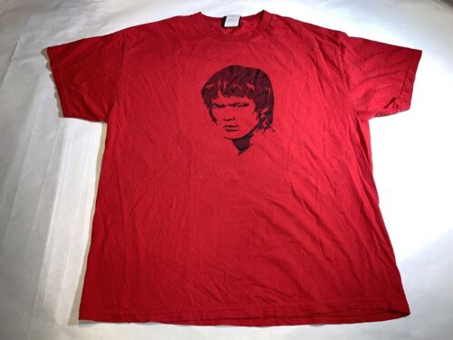 Bruce Lee 90’s Vintage Red Graphic T Shirt Sz XL - image 1