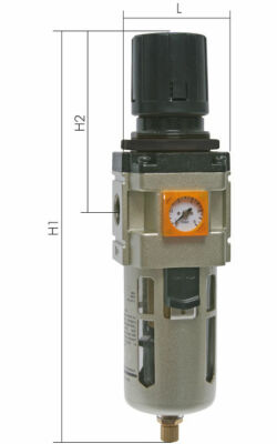 Druckluft Filterregler Druckregler Eco Line mit halbautomatischem Ablassventil