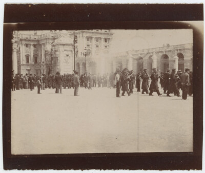 Tirage Vintage Istanbul 1918 - Défilé De Soldats Turcs - Format 7x6,5 Cm - Original