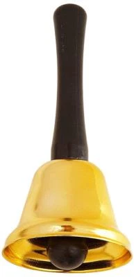 WIDMANN S.R.L. Glocke Gold Weihnachtsmann Klingel Glöckchen Schwarz Gold 13cm Diener 121508113